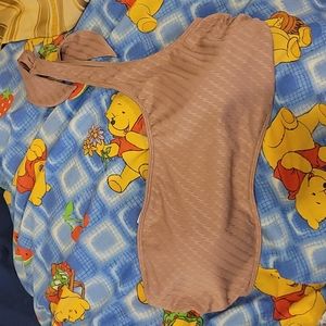 Aerie mauve one shoulder bralette swim bikini top